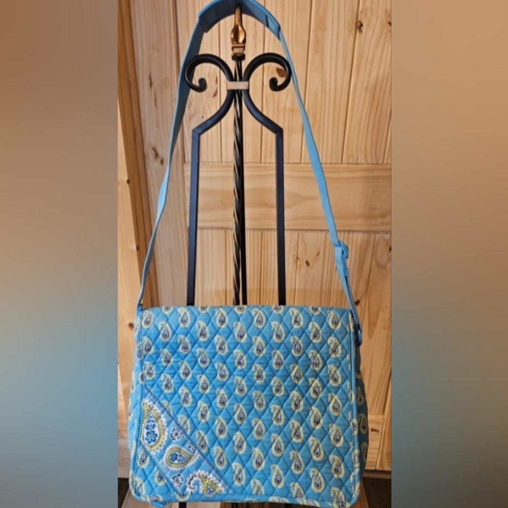 Vera Bradley Blue and Yellow Quilted Diaper Bag